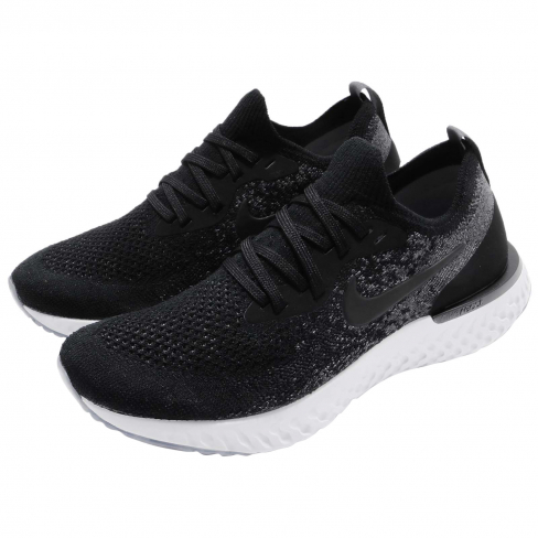 nike epic react flyknit black and grey