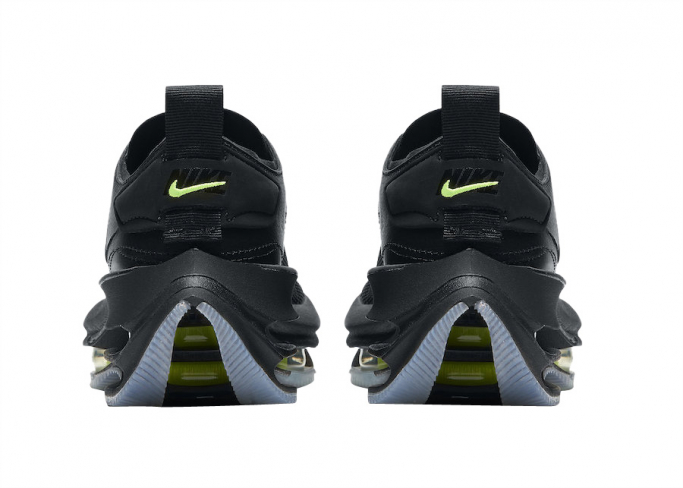 nike double stack mesh and leather sneakers