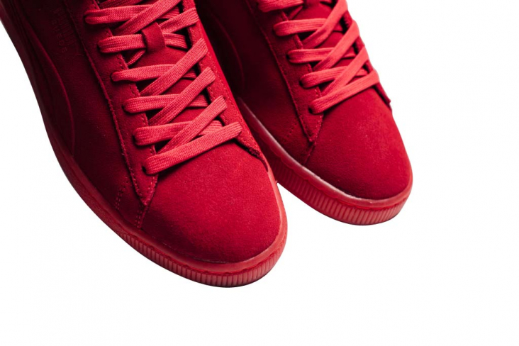 puma suede emboss iced red