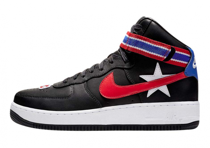 air force 1 high black and red
