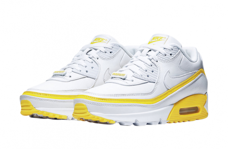 nike air max 90 undefeated white optic yellow