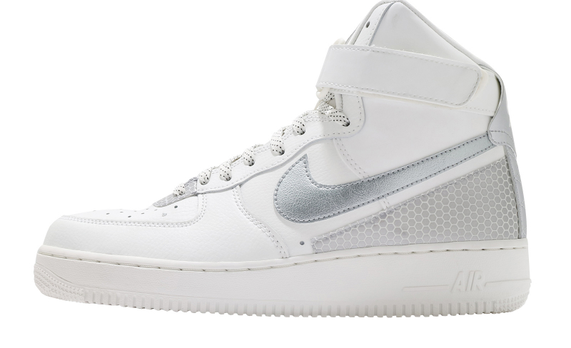 air force 1 white metallic silver
