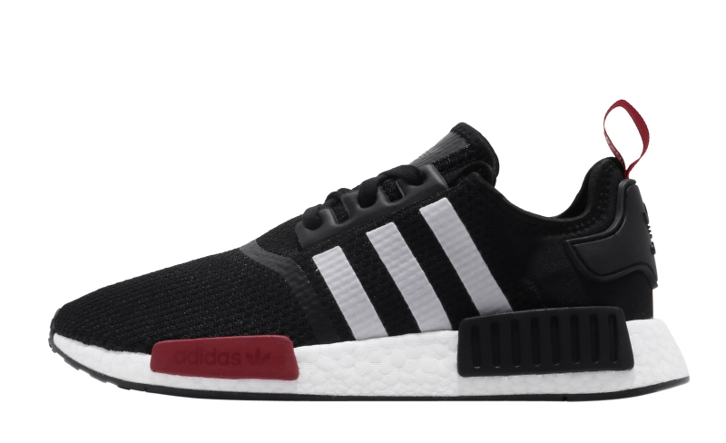 nmd r1 black white red