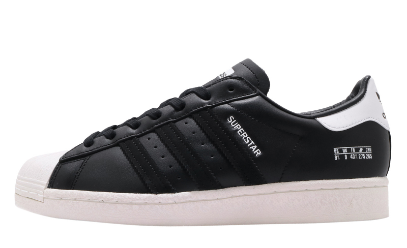 adidas superstar core black off white
