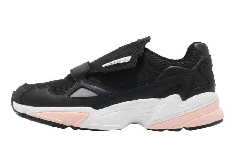 adidas originals falcon rx cord trainers in black and pink