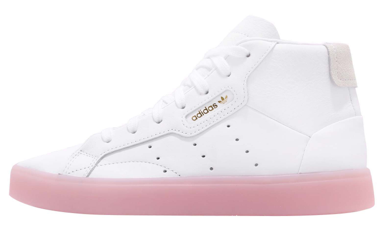 adidas sleek mid white pink