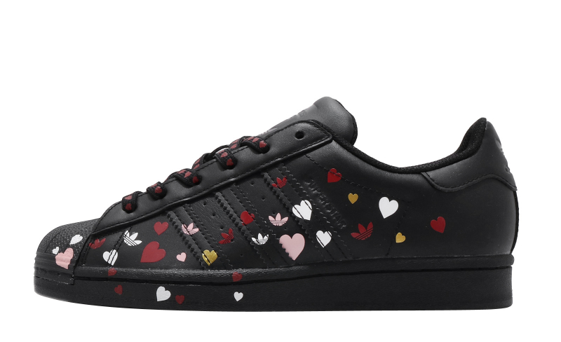 adidas superstar black and pink