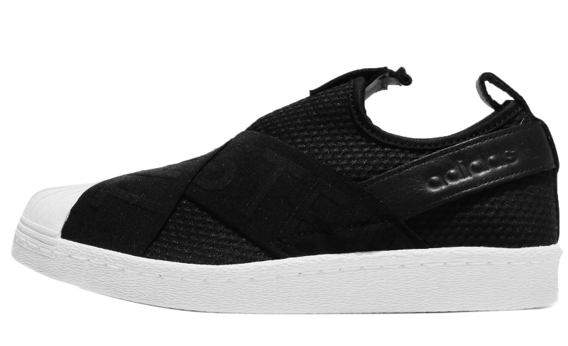adidas WMNS Superstar SlipOn Core Black Footwear White - KicksOnFire.com