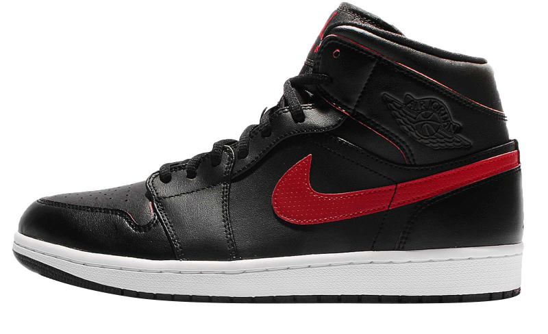 air jordan 1 red black mid