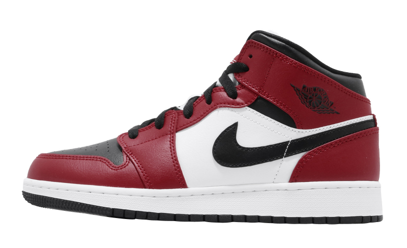 jordan 1 mid white black gym red