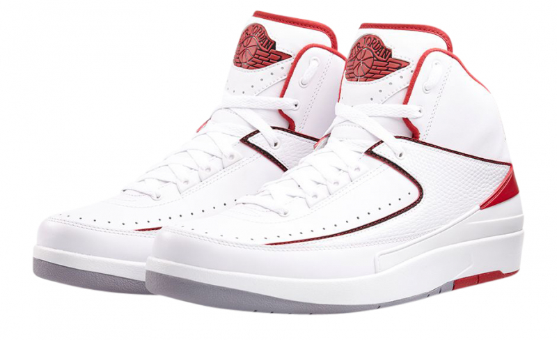 air jordan 2 white and red