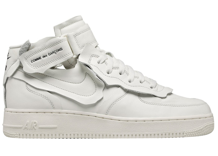 Comme Des Garcons X Nike Air Force 1 Mid White

