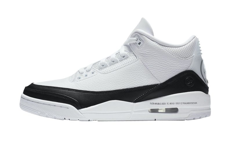 fragment x Air Jordan 3 White Black 