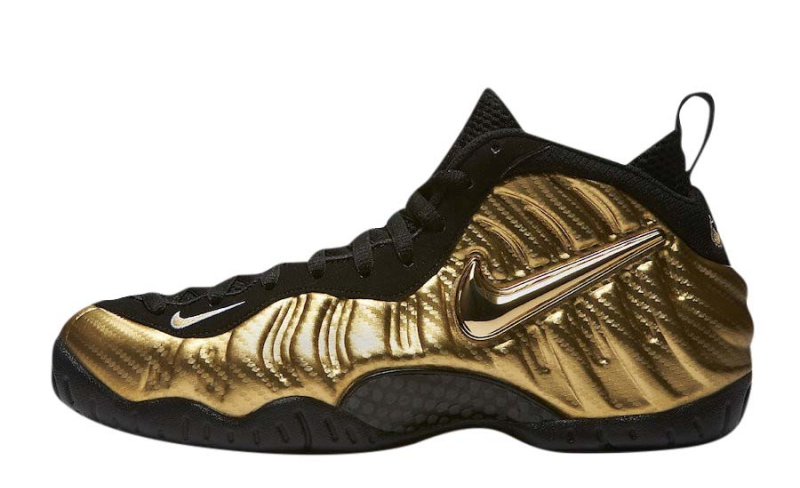 gold and black foamposite
