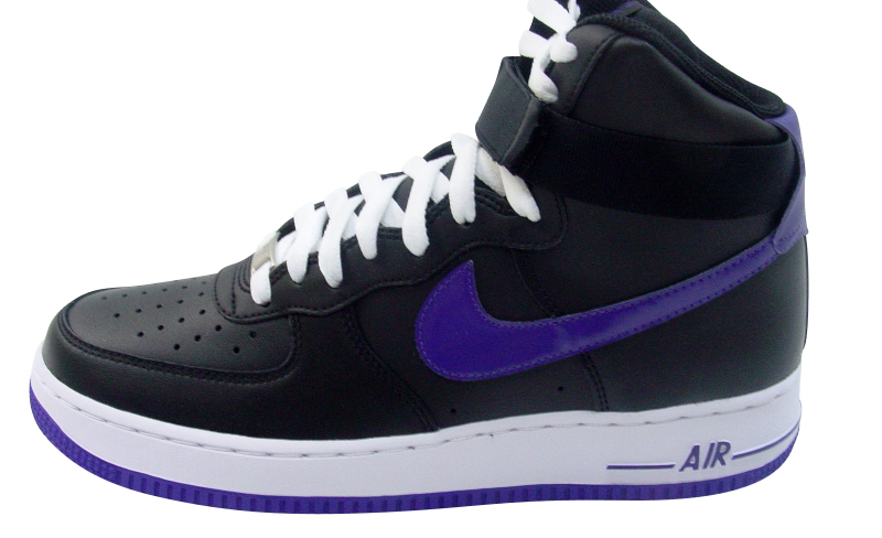 Nike Air Force 1 High - Black / Court Purple - KicksOnFire.com