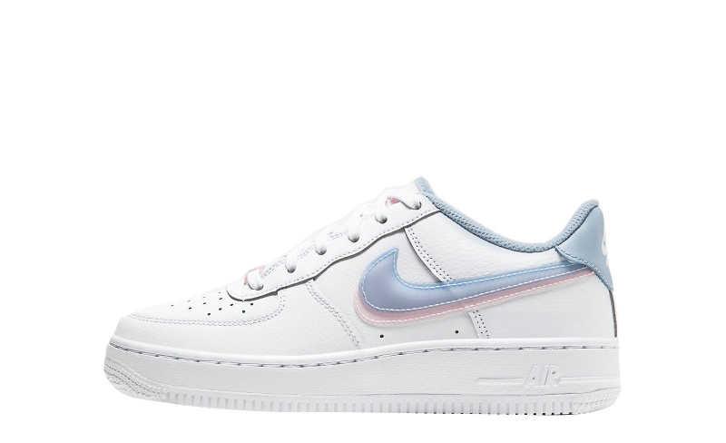 Nike Air Force 1 LV8 GS Double Swoosh White Light Armory Blue ...