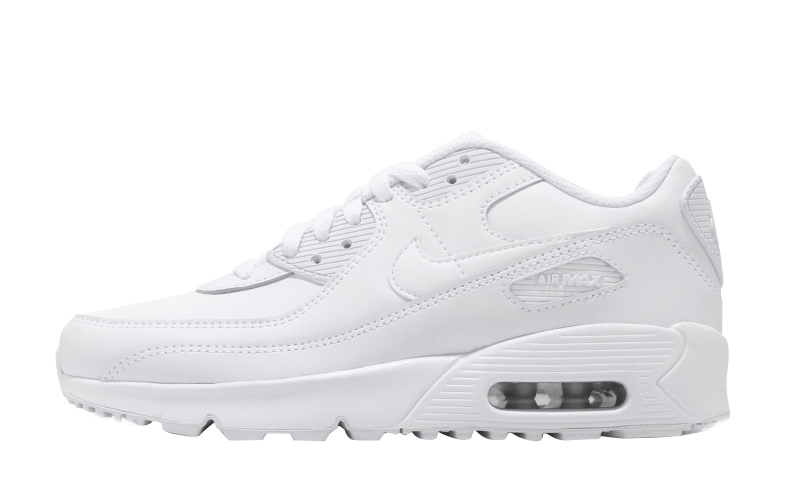 Nike Air Max 90 LTR GS White Metallic Silver - KicksOnFire.com