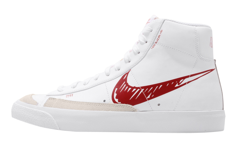 Nike Blazer Mid 77 Sketch White Red
