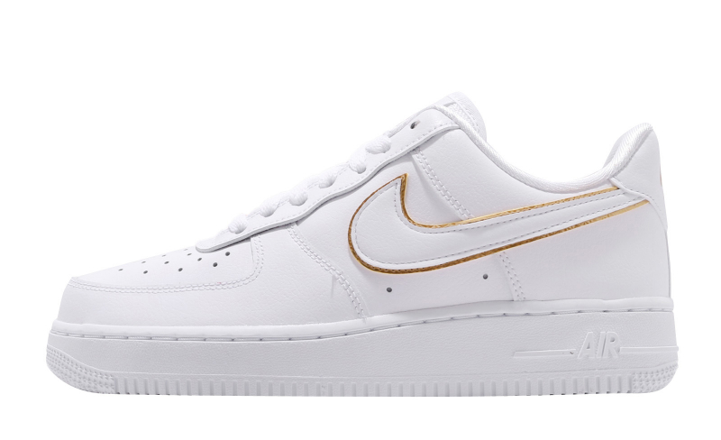 white and gold air force 1 low