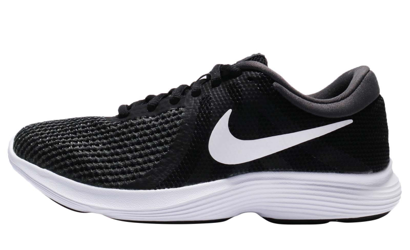 nike revolution 4 black white