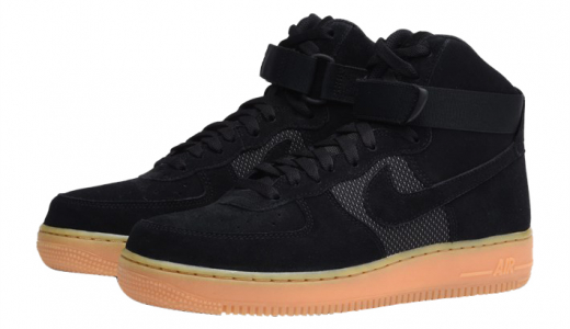 Nike Sneakers Black Gum Strap Air Force 1 Utility Low Men Size 7.5  A01531-002