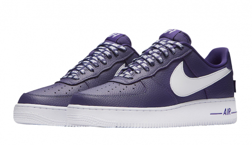 Nike Mens Air Force 1 Low DH7440 100 Hoops White Canyon Purple - Size 10