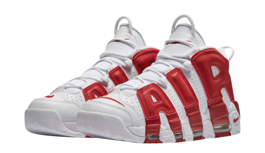 NIKE AIR MORE UPTEMPO USED SIZE 11 SUPREME SUPTEMPO WHITE VARSITY RED  902290 600