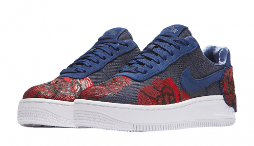 Look For The Nike Air Force 1 Upstep Low LX Floral Sequin Binary Blue ...